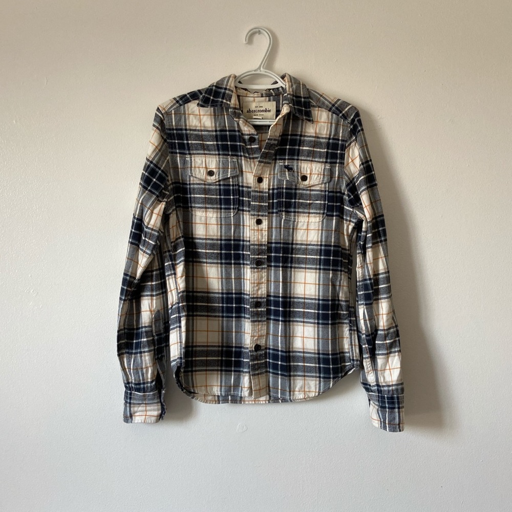 Blue, Cream & Orange Flannel from Abercrombie